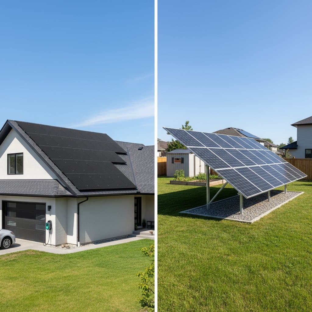 Featured image for Ground vs Rooftop Solar: Real Cost Differences