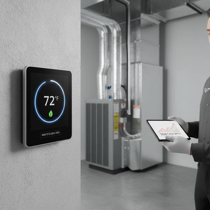 Image for Smart Thermostats Cut HVAC Waste and Earn $500 Back
