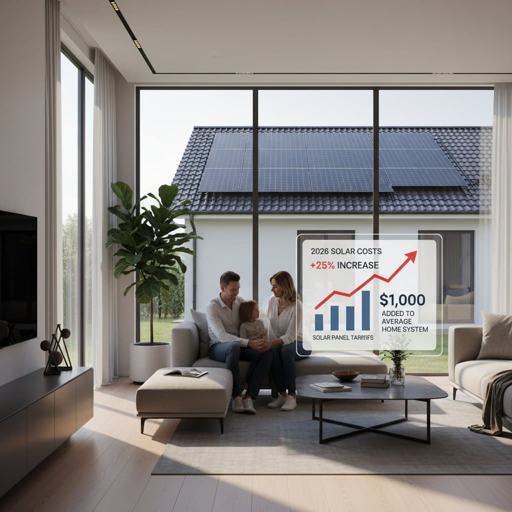 Featured image for Solar Panel Tariffs Add $1,000 to Average Home System