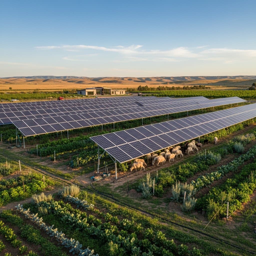 Featured image for Dual-Use Solar Systems Cut Farm Costs While Growing Food