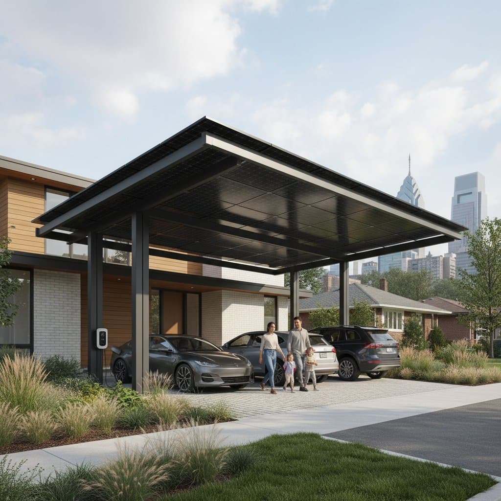 Featured image for Driveway Solar Canopies Generate $2,600 Annually