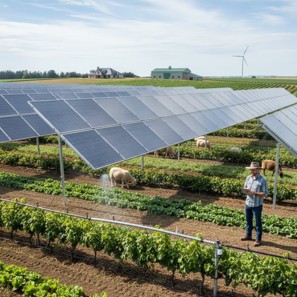 Featured image for Agrivoltaics: Farmers Earn $80K Extra Per Year