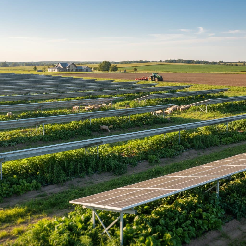 Image for Solar Panels That Let Crops Grow Underneath Them