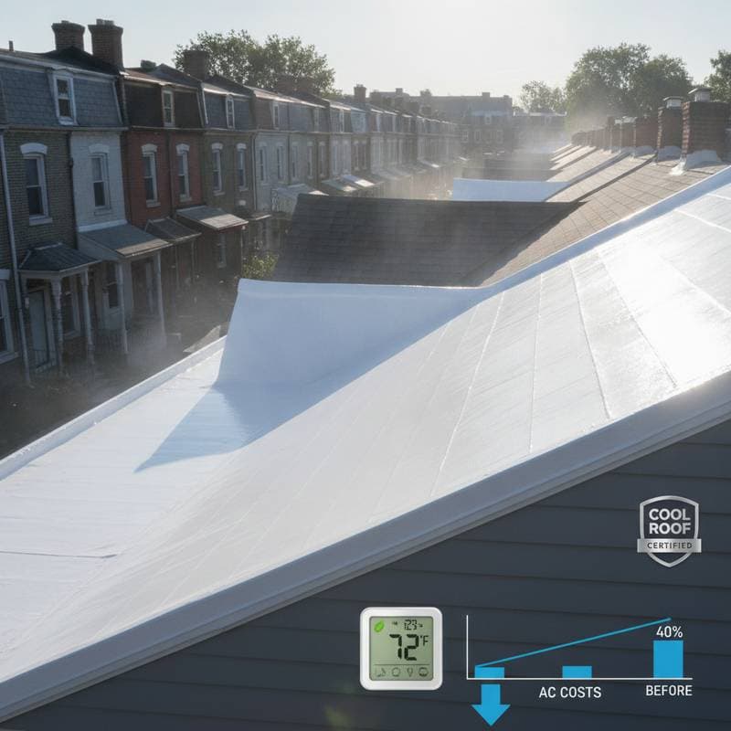 Image for Cool Roof Coatings Cut AC Costs by 40%