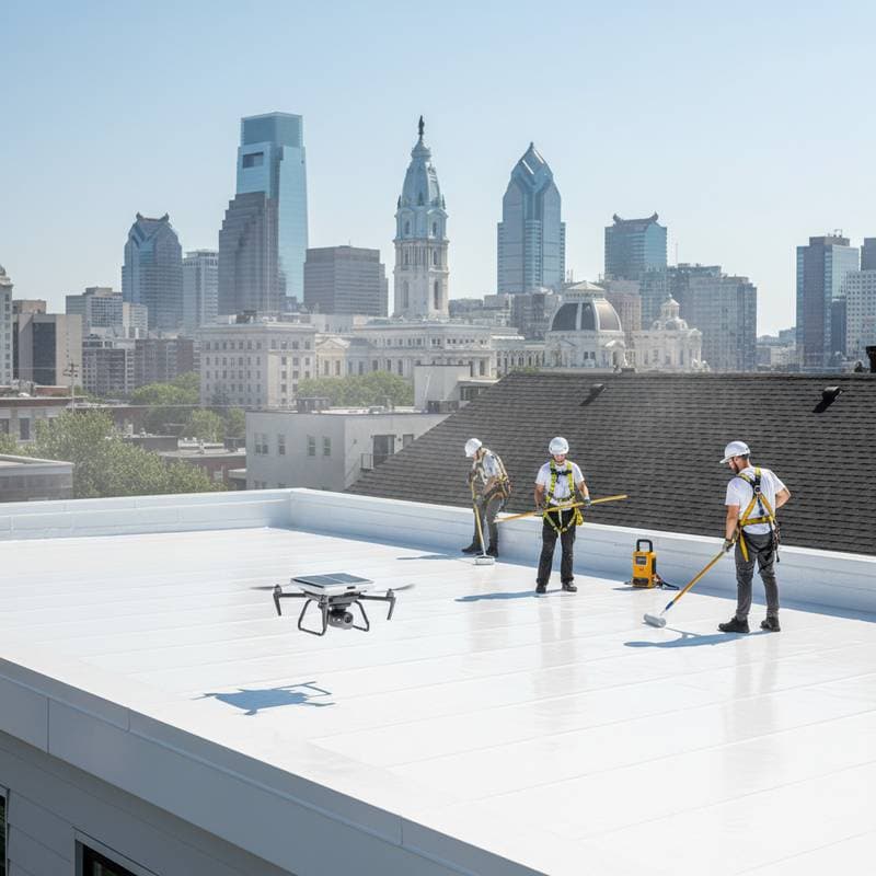 Featured image for Cool Roof Coatings Cut AC Costs 30% in Philadelphia