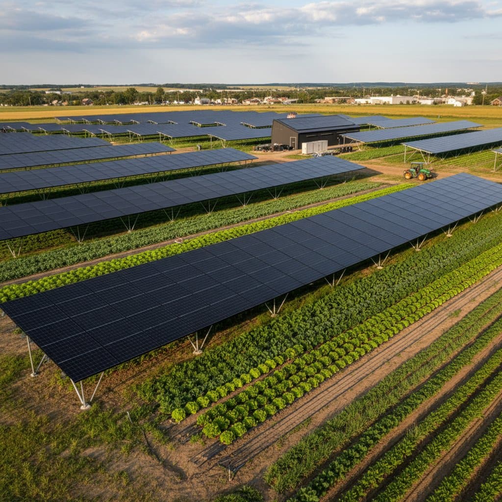 Featured image for Solar Panels Now Grow Crops While Making Power