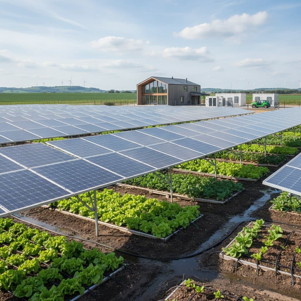 Featured image for Agrivoltaics Doubles Farm Income While Growing Crops
