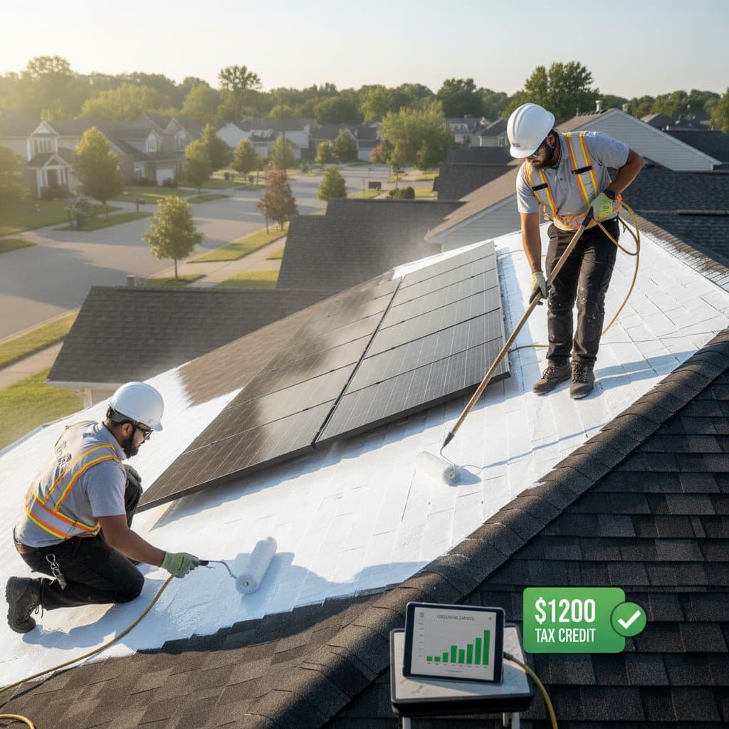 Featured image for $1,200 Federal Credit Cuts Cooling Costs with Roof Coating