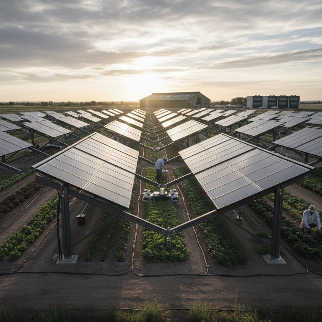 Featured image for Dual-Use Solar Lets Farmers Earn From Crops and Energy