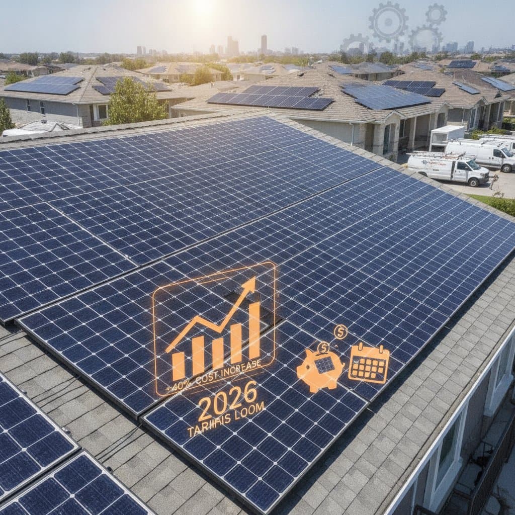 Featured image for Solar Panel Costs Jump 40% as 2026 Tariffs Loom
